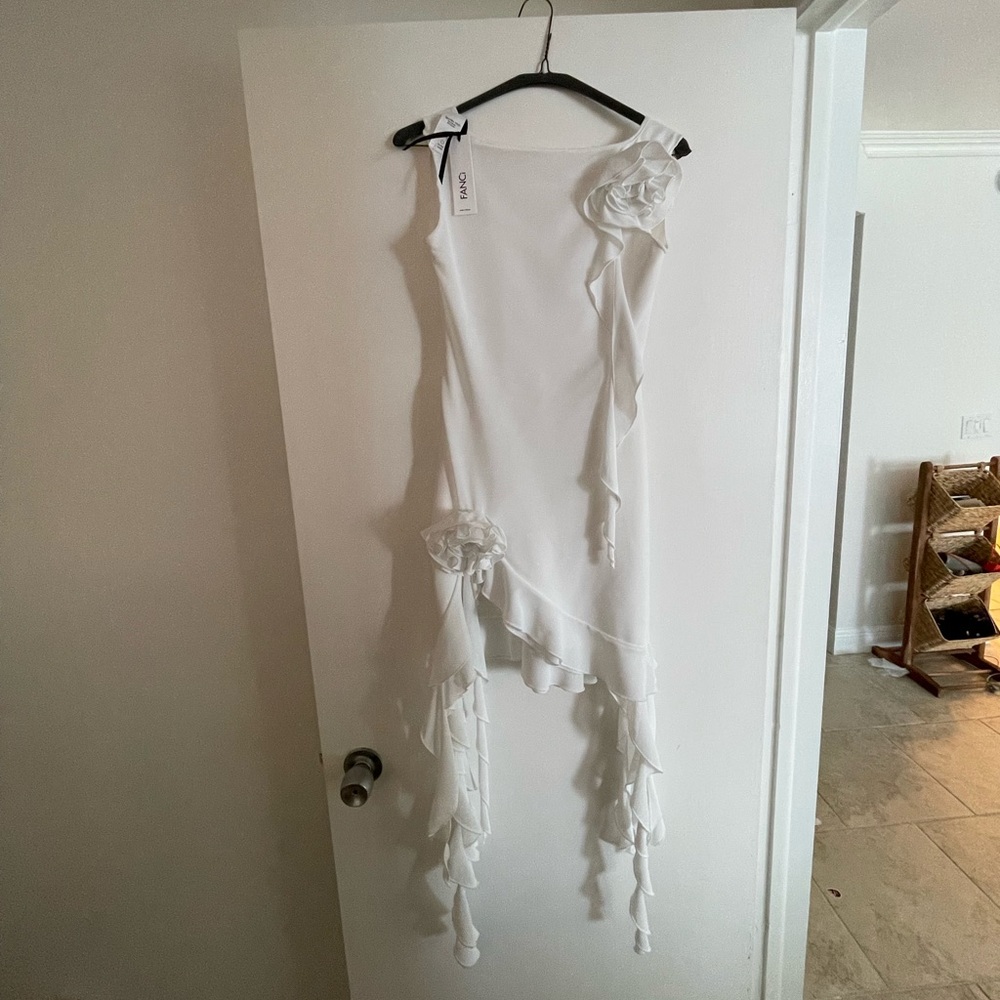 Fanci Club White Apple Cocktail Dress